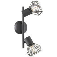 BODOVÉ SVIETIDLO, 40 W/E14, 8/18 cm  - sivá, Lifestyle, kov (8/18cm)
