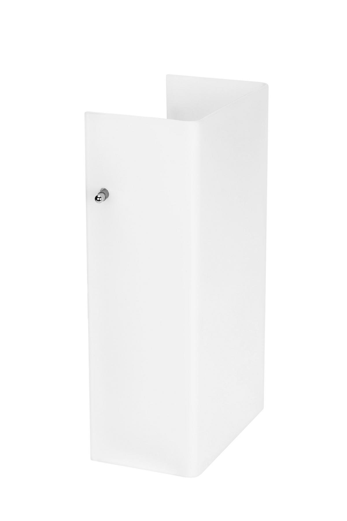 WANDLEUCHTE Palmdale 13/7,5/23 cm   - Opal, KONVENTIONELL, Glas/Metall (13/7,5/23cm) - Novel