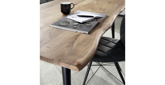 ESSTISCH in Holz, Metall 140/90/76 cm - Schwarz/Akaziefarben, Natur, Holz/Metall (140/90/76cm) - Carryhome