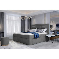 BOXBETT 180/200 cm  in Grau  - Silberfarben/Grau, MODERN, Holz/Kunststoff (180/200cm) - MID.YOU