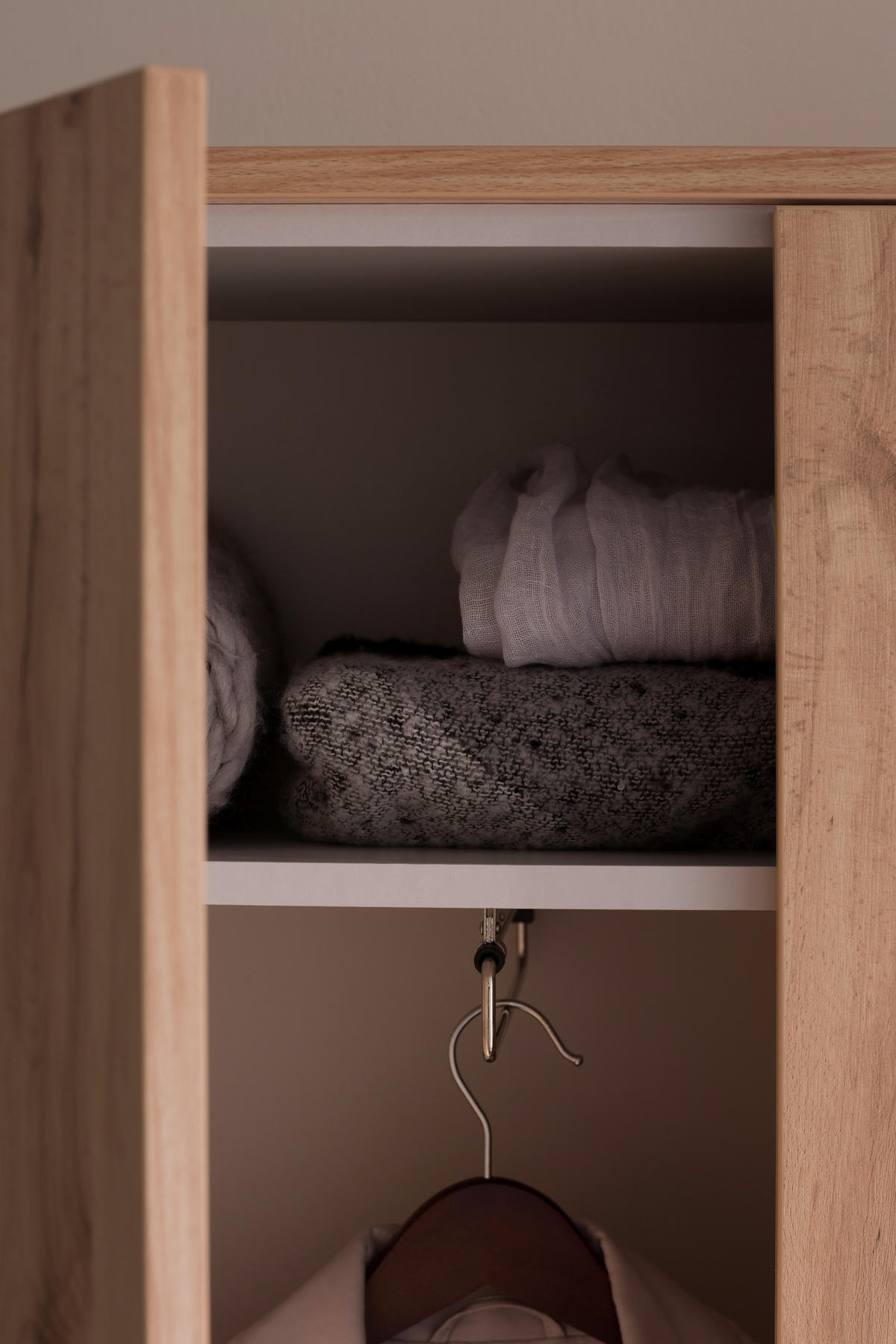 GARDEROBE 6-teilig  in 220/200/38 cm  - Buchefarben, Konventionell, Holzwerkstoff (220/200/38cm) - Moderano