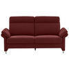 3-SITZER-SOFA in Flachgewebe Bordeaux  - Bordeaux/Alufarben, Modern, Textil/Metall (196/103/89cm) - Pure Home Comfort