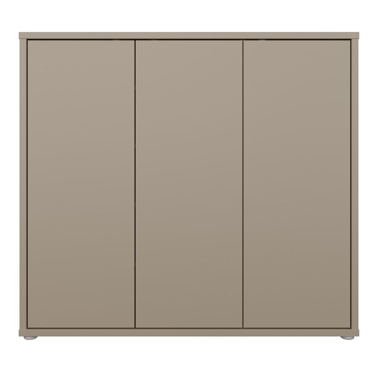 SCHUHSCHRANK Taupe  - Taupe/Grau, MODERN, Holzwerkstoff/Kunststoff (109,2/99,1/34,9cm) - Carryhome