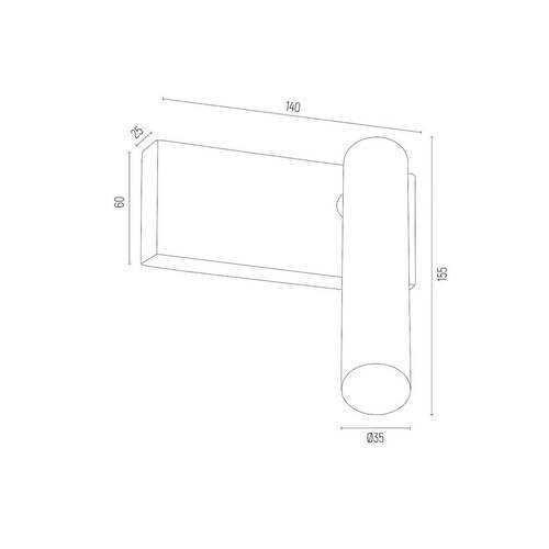 WANDLEUCHTE Argon Etna Plus 18/20,5/14 cm   - Schwarz, Design, Metall (18/20,5/14cm)