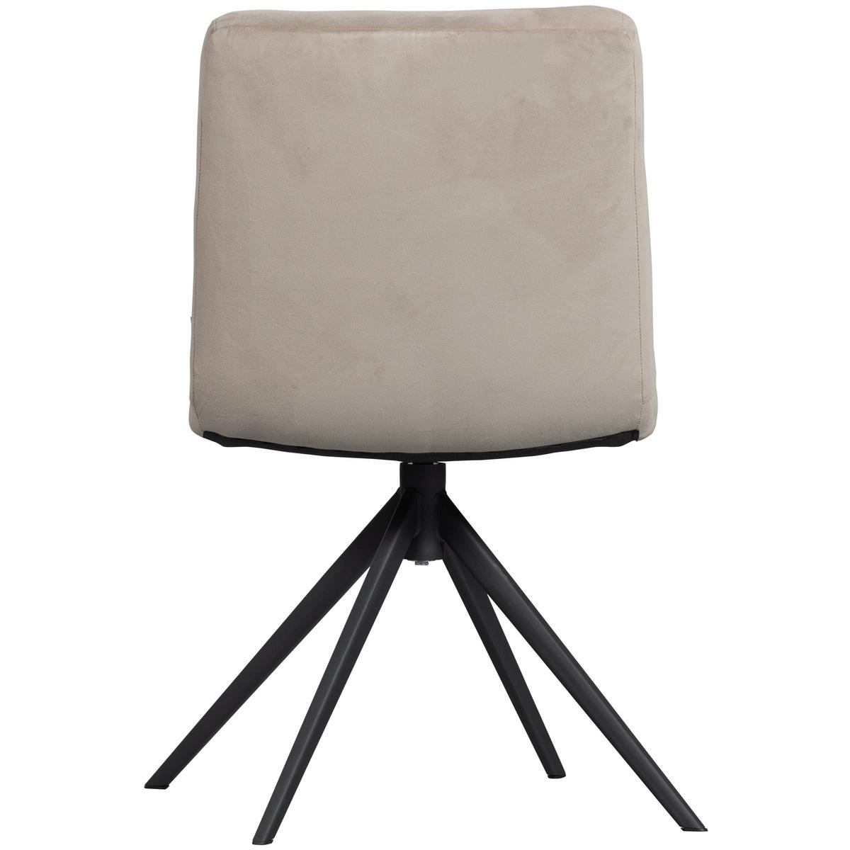 STUHL Samt Sandfarben  - Sandfarben/Schwarz, Design, Textil/Metall (48/80/45cm) - Livetastic