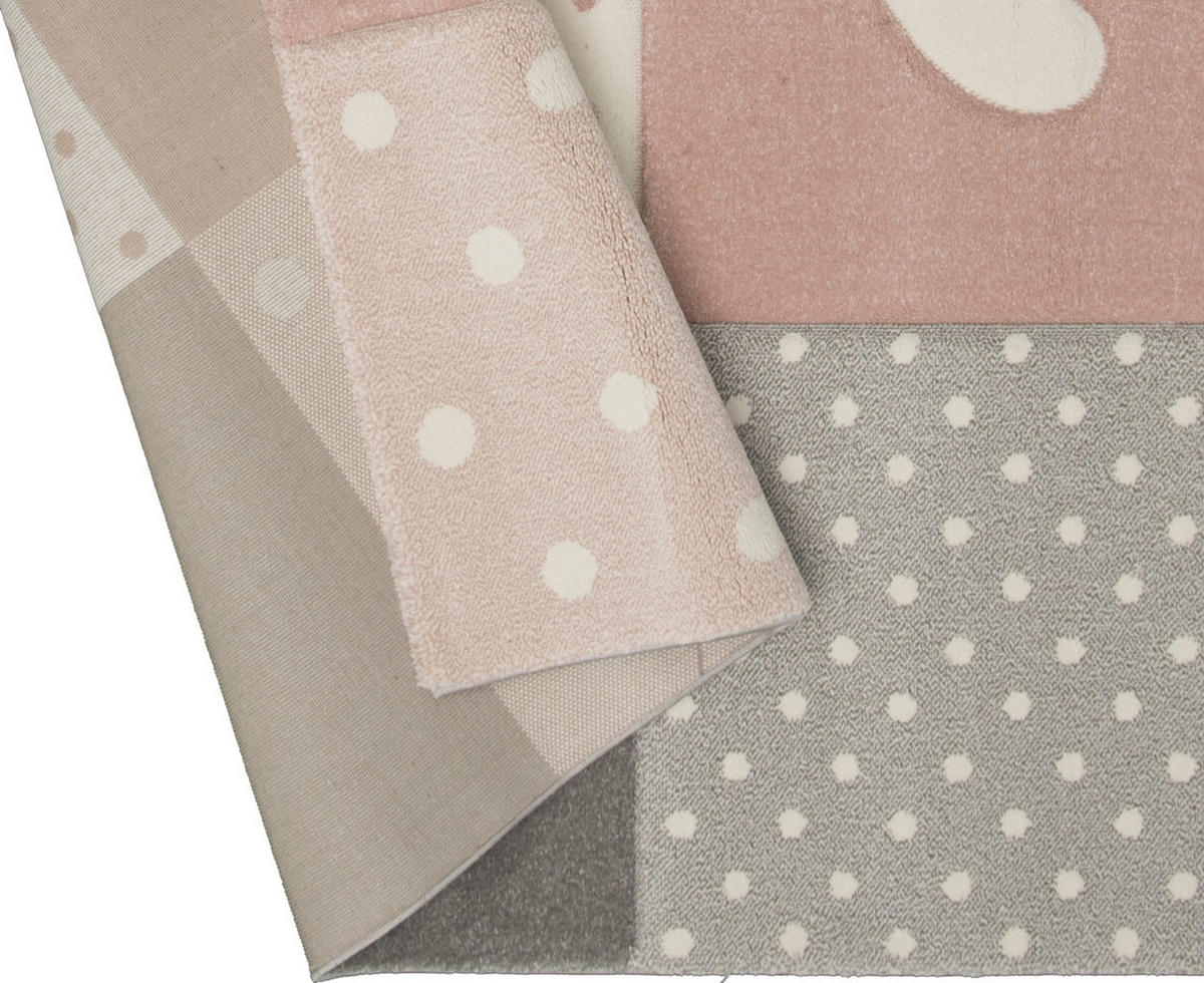KINDERTEPPICH 120/170 cm Pastel Kids  - Hellrosa/Grau, LIFESTYLE, Textil (120/170cm)