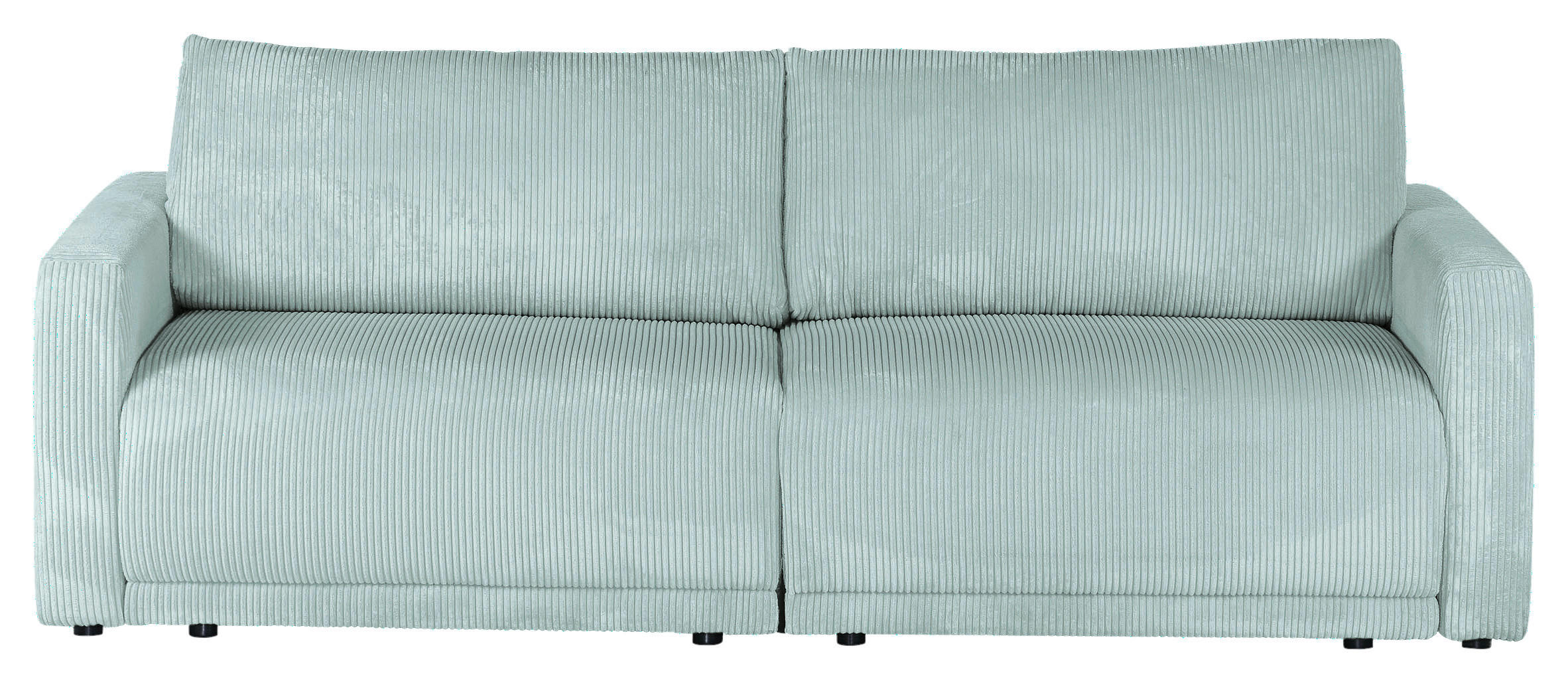 2,5-SITZER in Cord Hellblau  - Schwarz/Hellblau, Design, Kunststoff/Textil (240/70/125cm) - Xora