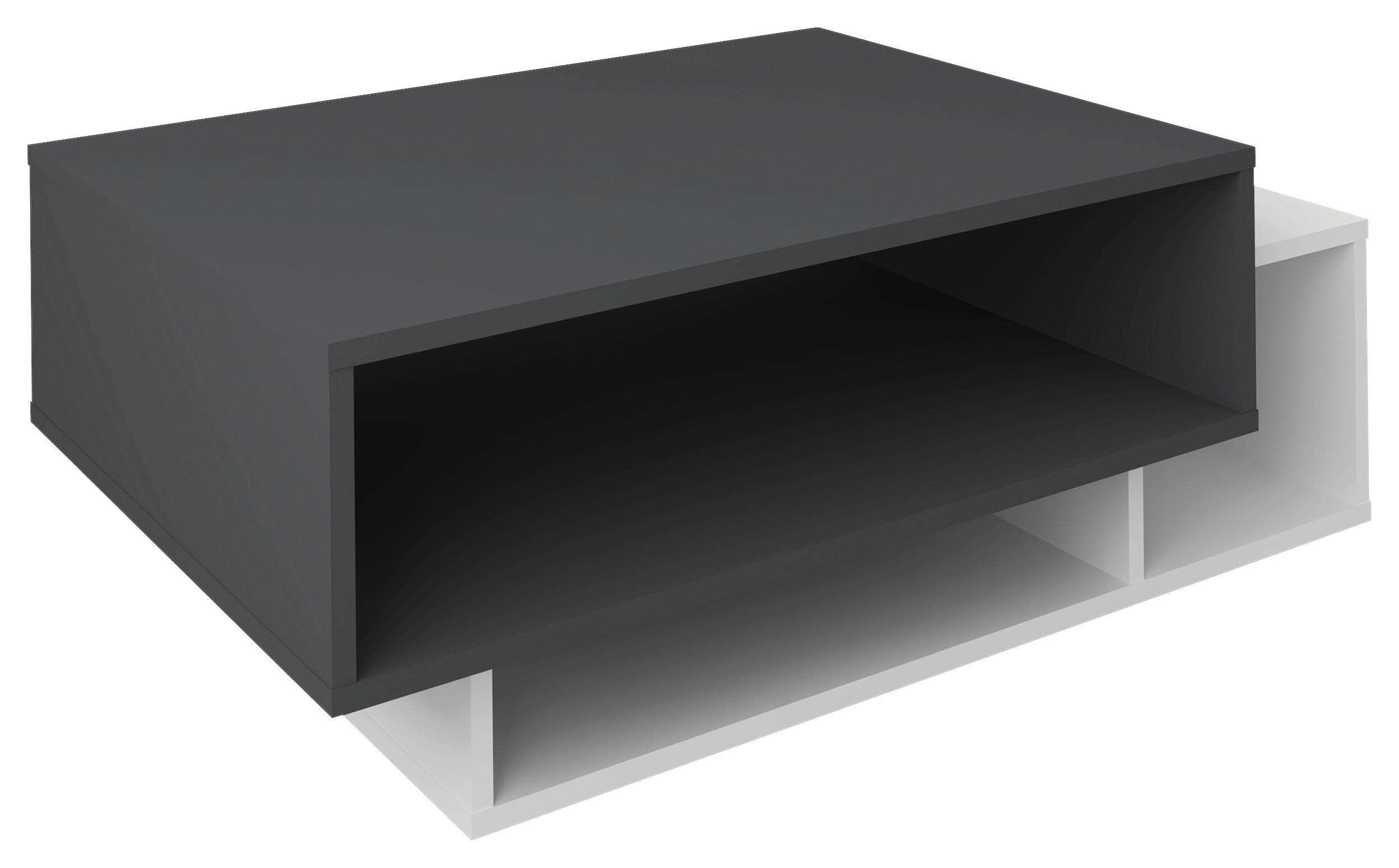 COUCHTISCH in Holzwerkstoff 88/50/35 cm  - Anthrazit/Weiß, MODERN, Holzwerkstoff (88/50/35cm) - MID.YOU