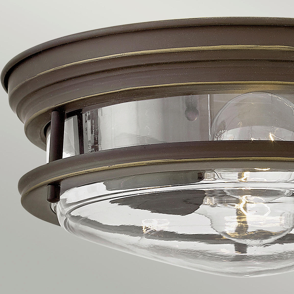 DECKENLEUCHTE  30.5/11.7 cm    - Bronzefarben, Konventionell, Glas/Metall (30.5/11.7cm) - Elstead Lighting