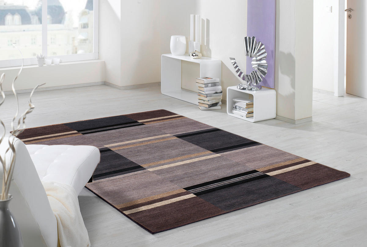 WOLLTEPPICH 70/140 cm Senstion Silk Soya Dunkelgrau  - Dunkelgrau, Basics, Textil (70/140cm) - Cazaris