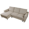 ECKSOFA  in Struktur Hellbraun  - Hellbraun/Schwarz, MODERN, Holz/Kunststoff (145/230cm) - Carryhome
