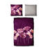 BETTWÄSCHE Satin Aubergine, Silberfarben, Zwetschgefarben 155/220 cm - Silberfarben/Aubergine, Textil (155/220cm) - NOVEL