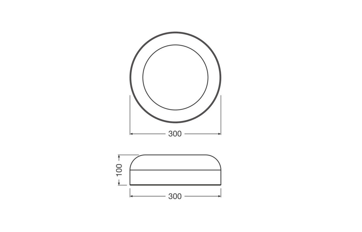 LED-DECKENLEUCHTE 30/10 cm   - Hellbraun, Natur, Naturmaterialien/Metall (30/10cm) - Osram