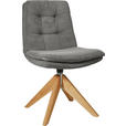 STUHL - Eichefarben/Grau, Design, Holz/Textil (50/90/69cm) - Johann Jakob