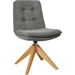 STUHL - Eichefarben/Grau, Design, Holz/Textil (50/90/69cm) - Johann Jakob