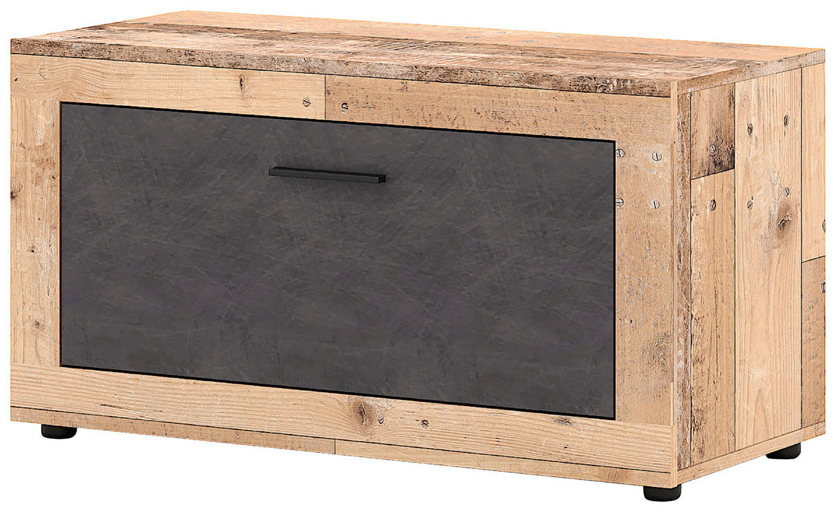 GARDEROBENBANK  in 88,9/48/40 cm  - Schwarz/Graphitfarben, Design, Holzwerkstoff/Kunststoff (88,9/48/40cm) - MID.YOU