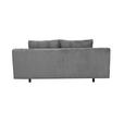 SCHLAFSOFA  mit Liegefunktion, Schlafen auf Sitzhöhe, Rücken echt Chenille Graphitfarben  - Schwarz/Graphitfarben, KONVENTIONELL, Textil/Metall (203/94/96cm) - Carryhome