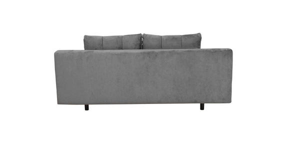 SCHLAFSOFA  mit Liegefunktion, Schlafen auf Sitzhöhe, Rücken echt Chenille Graphitfarben  - Schwarz/Graphitfarben, KONVENTIONELL, Textil/Metall (203/94/96cm) - Carryhome