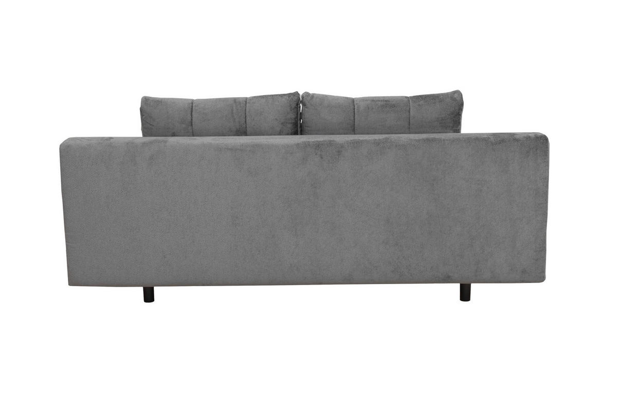 SCHLAFSOFA Chenille Graphitfarben  - Schwarz/Graphitfarben, KONVENTIONELL, Textil/Metall (203/94/96cm) - Carryhome