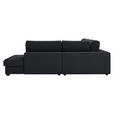 ECKSOFA Schwarz Cord  - Schwarz, KONVENTIONELL, Kunststoff/Textil (314/250cm) - Carryhome