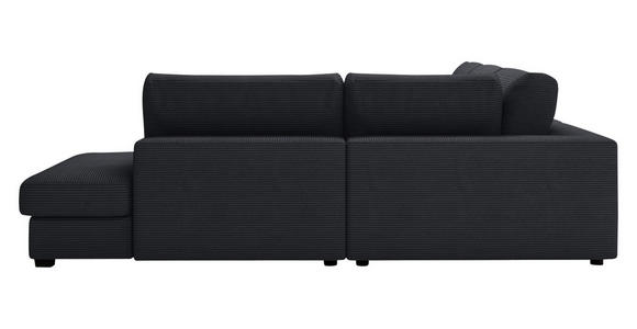 ECKSOFA in Cord Schwarz  - Schwarz, KONVENTIONELL, Kunststoff/Textil (314/250cm) - Carryhome