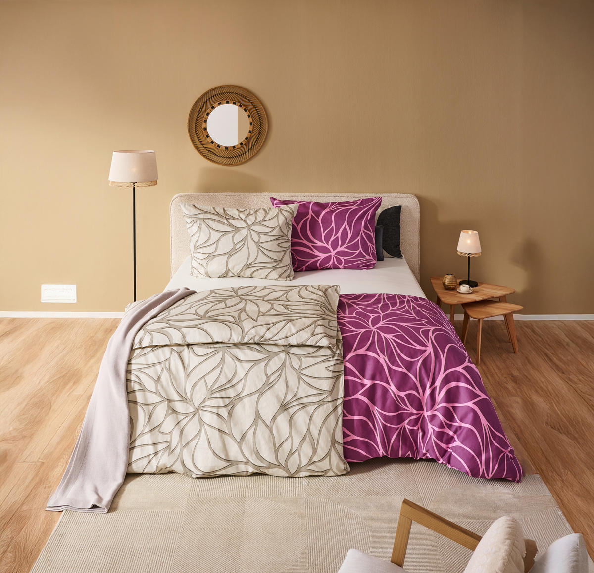 POSTEĽNÁ BIELIZEŇ, satén, sivá, 140/200 cm - sivá, Konventionell, textil (140/200cm) - Boxxx