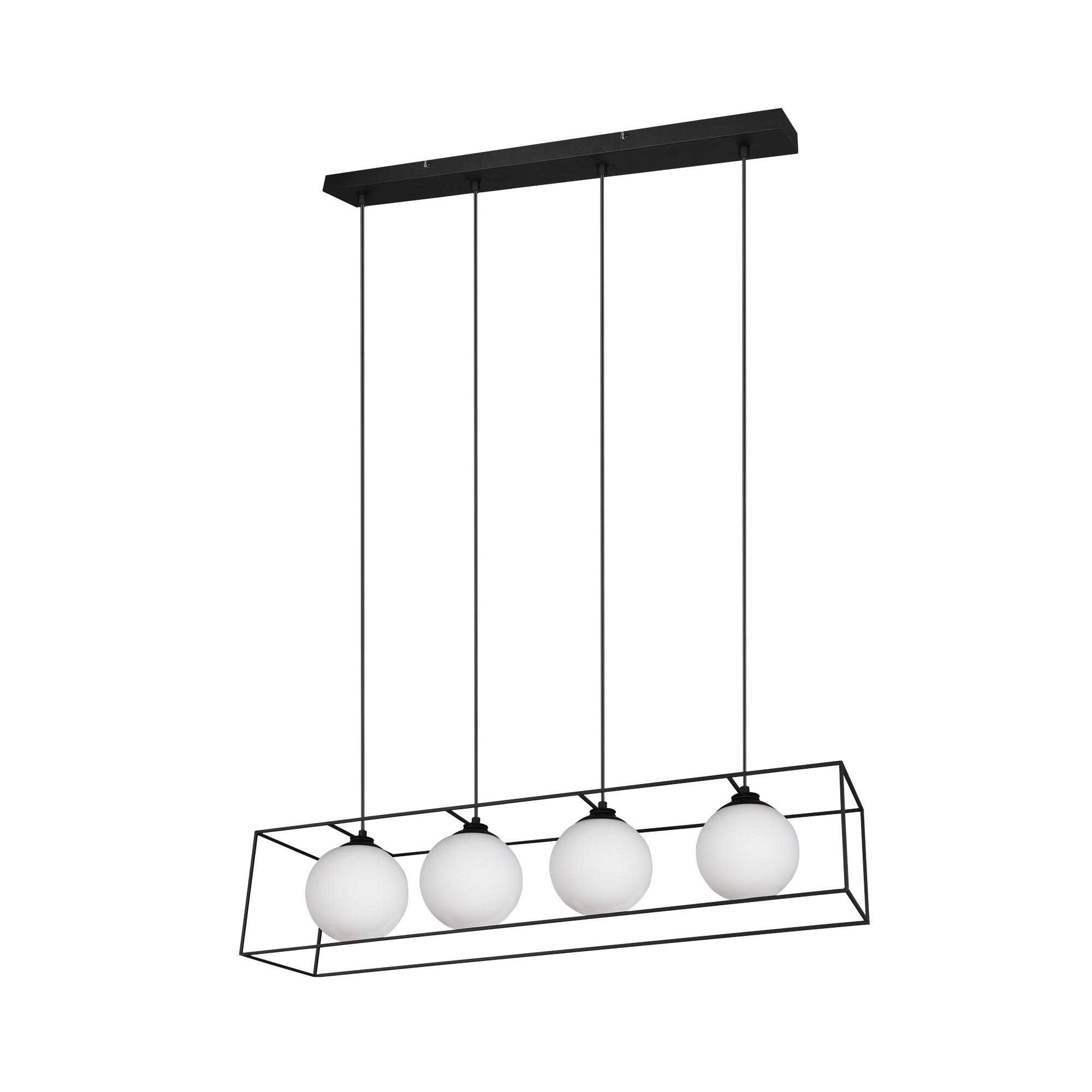 VISEČA SVETILKA  Gabbia   100/20/150 cm         E14 - črna/bela, Trendi, kovina/steklo (100/20/150cm)