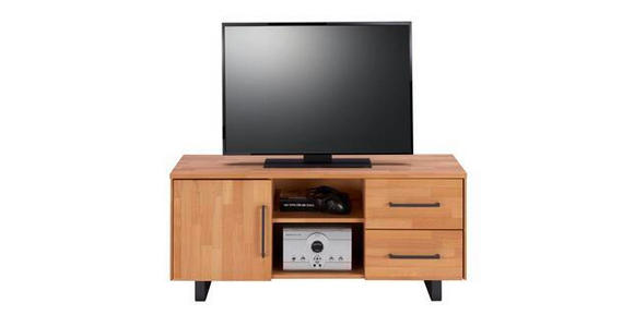 TV-ELEMENT 120/52/42 cm  - Anthrazit/Buchefarben, Natur, Holz/Metall (120/52/42cm) - Linea Natura