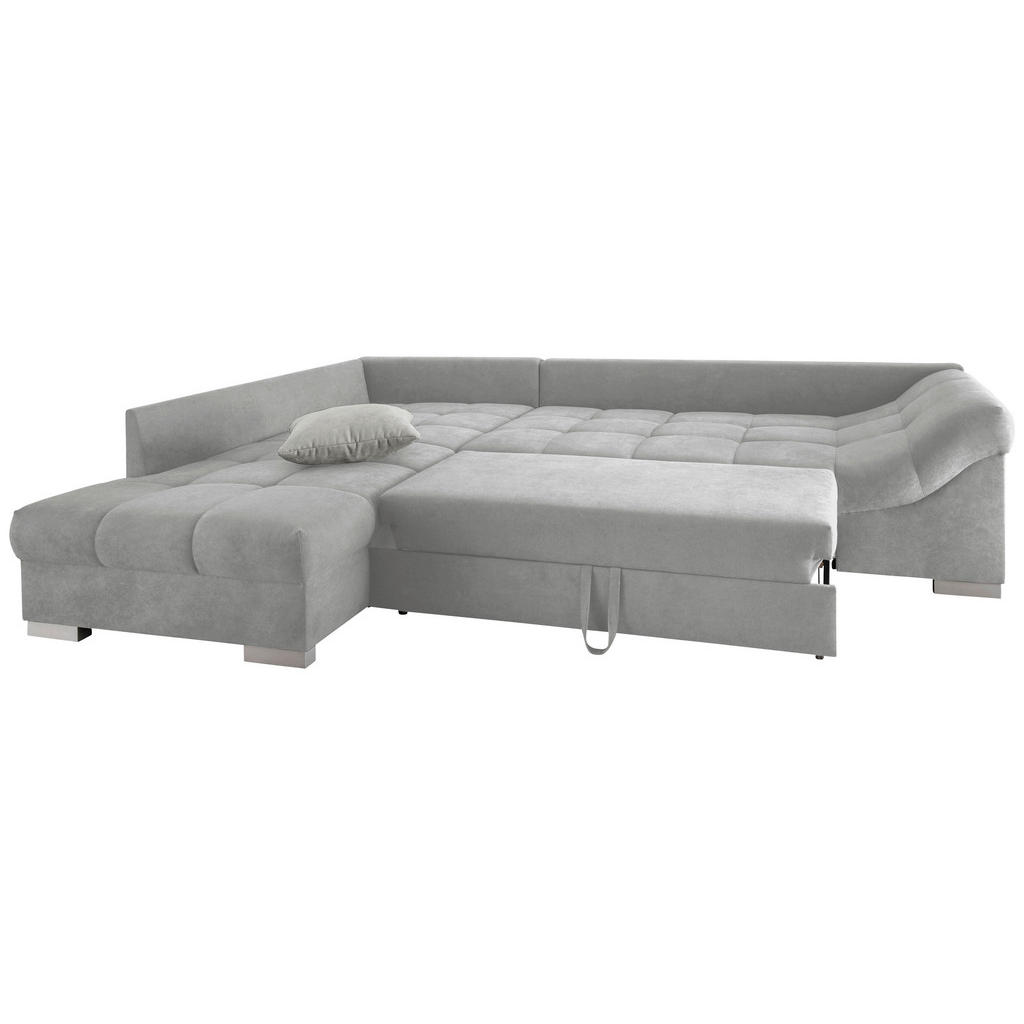 Thumbnail - Mid.you Eckschlafsofa, Hellgrau, Textil, Buche, 4-Sitzer, Füllung: Schaumstoff, 298x202 cm, Liegefunktion, Rücken echt, ...