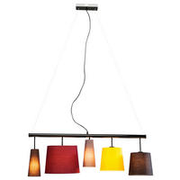HÄNGELEUCHTE 107/160/30 cm   - Multicolor, LIFESTYLE, Textil/Metall (107/160/30cm) - Kare-Design
