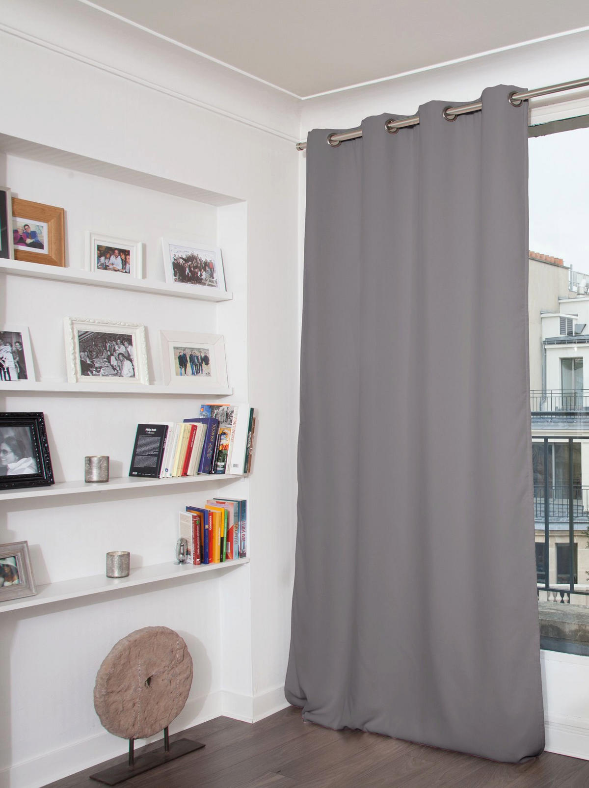 WÄRMESCHUTZVORHANG Verdunkelung  - Grau, Basics, Textil (145/260cm)