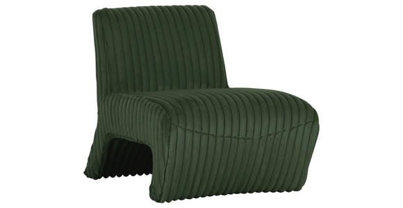 SESSEL in Cord Dunkelgrün  - Dunkelgrün/Schwarz, KONVENTIONELL, Kunststoff/Textil (68/72/89cm) - Carryhome