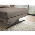 ECKSOFA  in Flachgewebe Taupe  279-327/176-217 cm  - Taupe/Schwarz, Design, Textil/Metall (279-327/176-217cm) - Dieter Knoll
