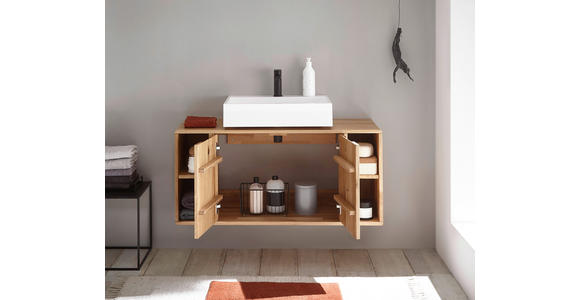 WASCHBECKENUNTERSCHRANK 105/48/40 cm  - Wildeiche, Basics, Holz (105/48/40cm) - Linea Natura