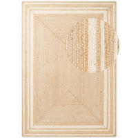 JUTETEPPICH 80/150 cm Jutta Weiß, Goldbraun  - Goldbraun/Weiß, Basics, Textil (80/150cm) - Hanse Home