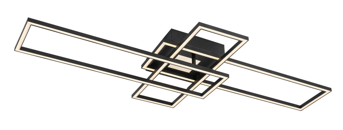 Plafonieră Cu Led 50 W    98/51/9 cm  - alb/negru, Trend, plastic/metal (98/51/9cm) - Novel