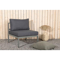 LOUNGEFÅTÖLJ  - grå/pastellgrön, Klassisk, metall (70/65/74cm) - Gardenson