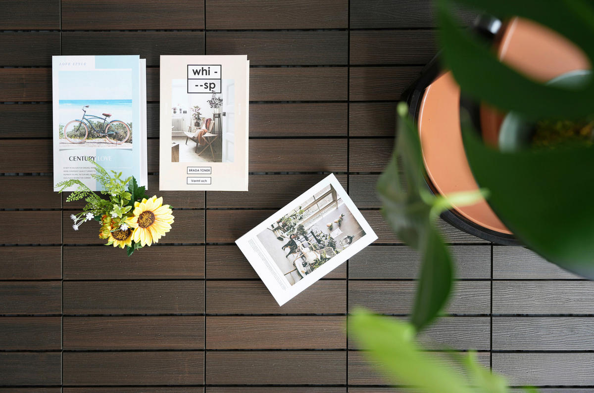 TERRASSENFLIESE 11 Stück  - Braun, Design, Holzwerkstoff (30/30/2,4cm) - Ambia Garden