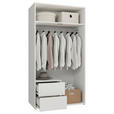 DREHTÜRENSCHRANK 115/214/60 cm,  in Weiß, 2-türig  - Weiß, Trend, Holzwerkstoff (115/214/60cm) - Carryhome