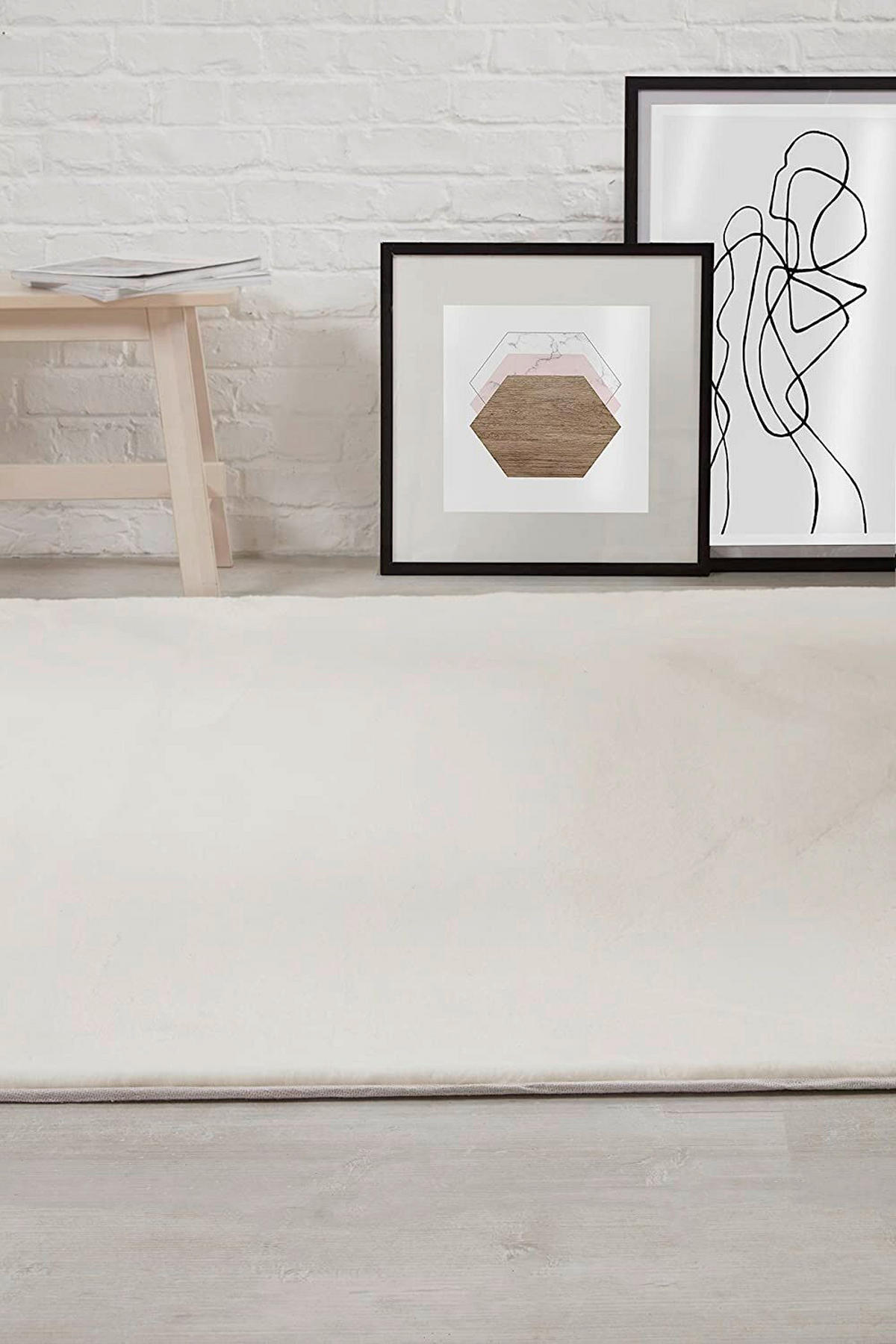 FELLTEPPICH 120/160 cm Olympos  - Creme, KONVENTIONELL, Kunststoff/Textil (120/160cm)