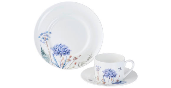 KAFFEESERVICE Fiore 18-teilig  - Multicolor, Trend, Keramik - Novel