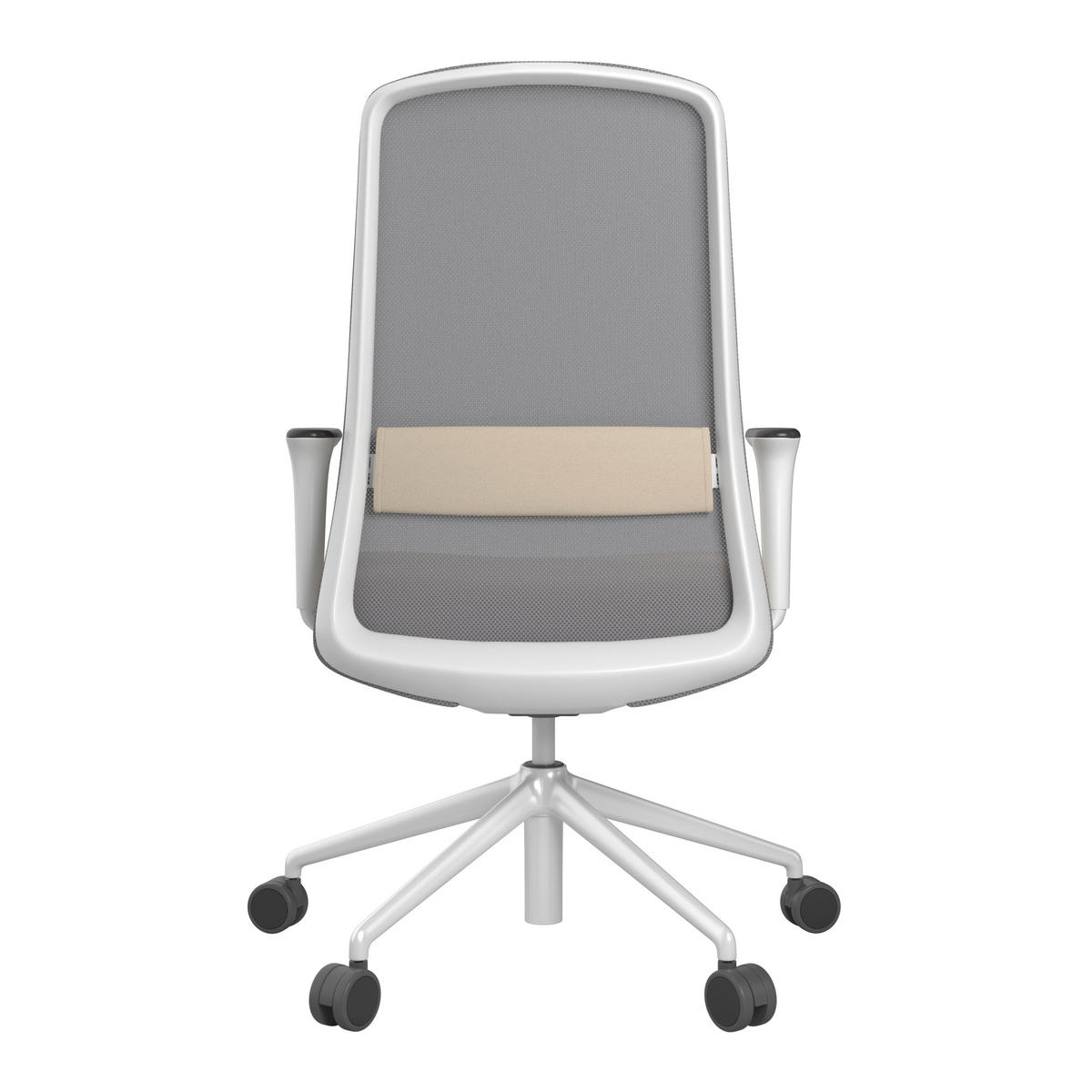 DREHSTUHL Grau, Weiß, Beige  - Beige/Weiß, MODERN, Kunststoff/Textil (70/103-115/70cm)