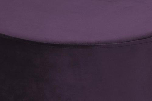 HOCKER in Holz, Textil, Holzwerkstoff Violett  - Violett/Goldfarben, Basics, Holz/Holzwerkstoff (35/42cm) - Kayoom
