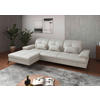 ECKSOFA Vliesstoff Kombination Echtleder/Stoff Weiss  - Weiss/Schwarz, Konventionell, Leder/Textil (185/279cm) - Sit & More
