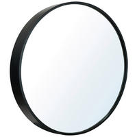 OGLINDĂ DE PERETE 80/80/9 cm    - străveziu/negru, Design, sticlă/material pe bază de lemn (80/80/9cm) - MID.YOU