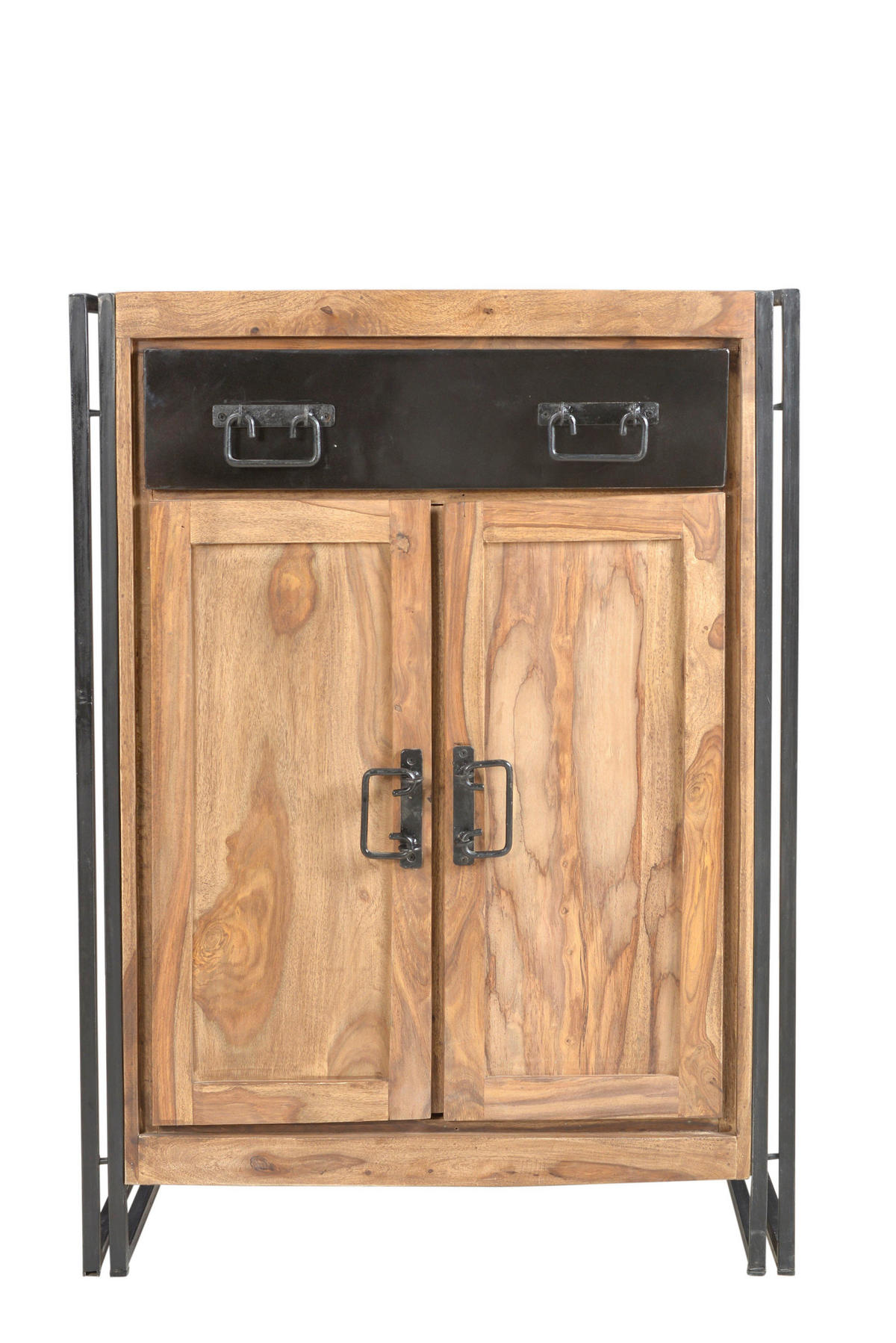 HIGHBOARD  75/110/35 cm 1 Schublade(n)  - Schwarz/Naturfarben, Design, Holz/Metall (75/110/35cm) - MID.YOU