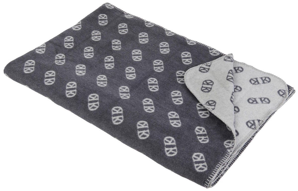 PLÄD BASIC 150/200 cm  - silver/antracit, Design, textil (150/200cm) - Dieter Knoll