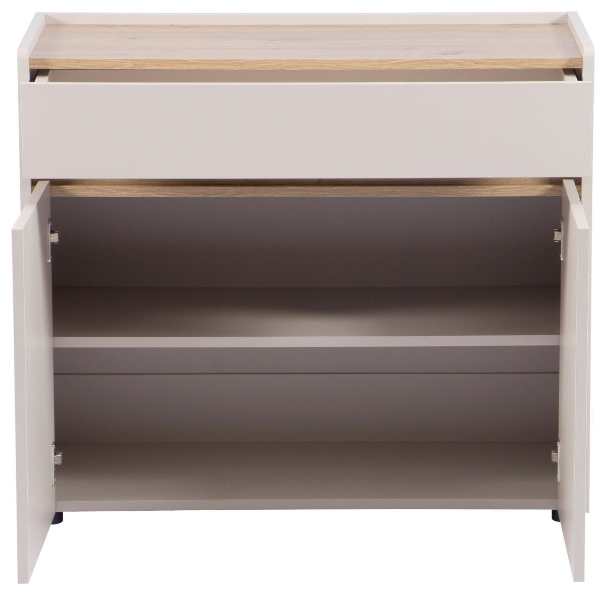 KOMMODE , 80/68/40 cm, 1 Schublade(n)  - Kaschmir/Schwarz, MODERN, Holzwerkstoff/Kunststoff (80/68/40cm) - MID.YOU