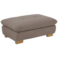 HOCKER Cord Greige  - Greige/Eichefarben, Design, Holz/Textil (106/43/74cm) - SetOne by Musterring