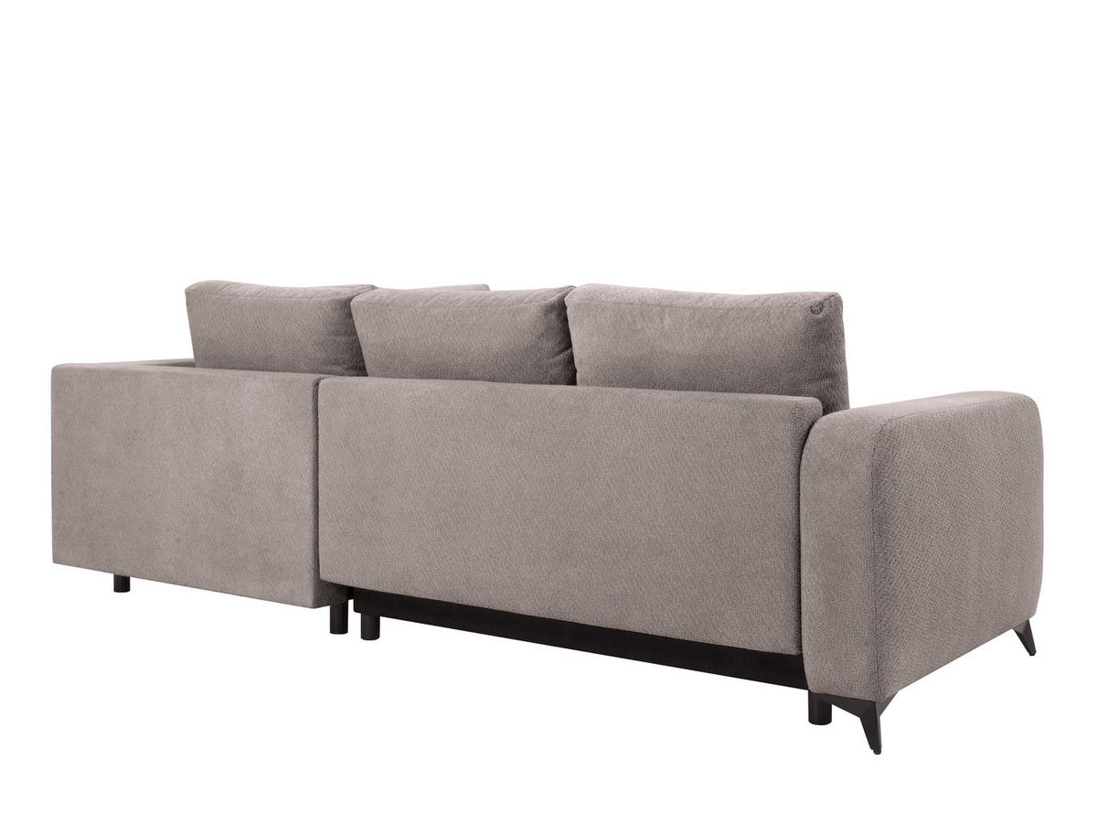 ECKSOFA CORTEZ in Anthrazit  - Anthrazit/Schwarz, Design, Textil/Metall (260/215cm) - MID.YOU